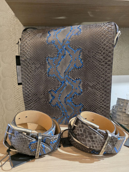 Ralph Gladen Gürtel und Taschen in Phyton und Kroko